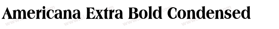 Americana Extra Bold Condensed BT字体转换